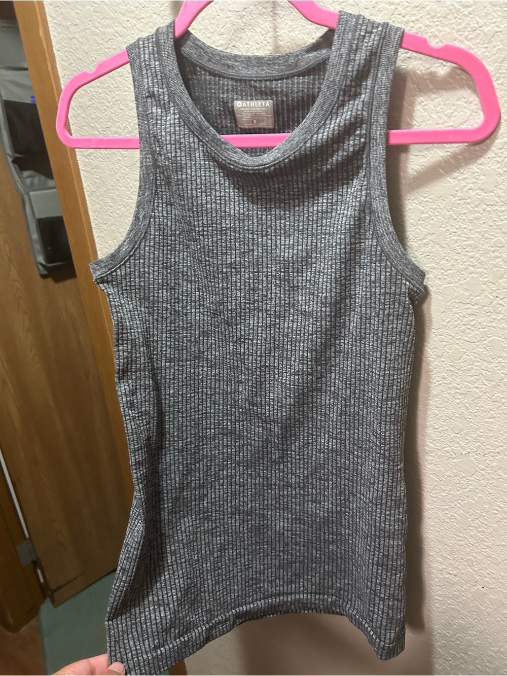 Athleta Ribbed Gray Tank Top